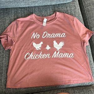 No Drama Chicken Mama Crop Tee